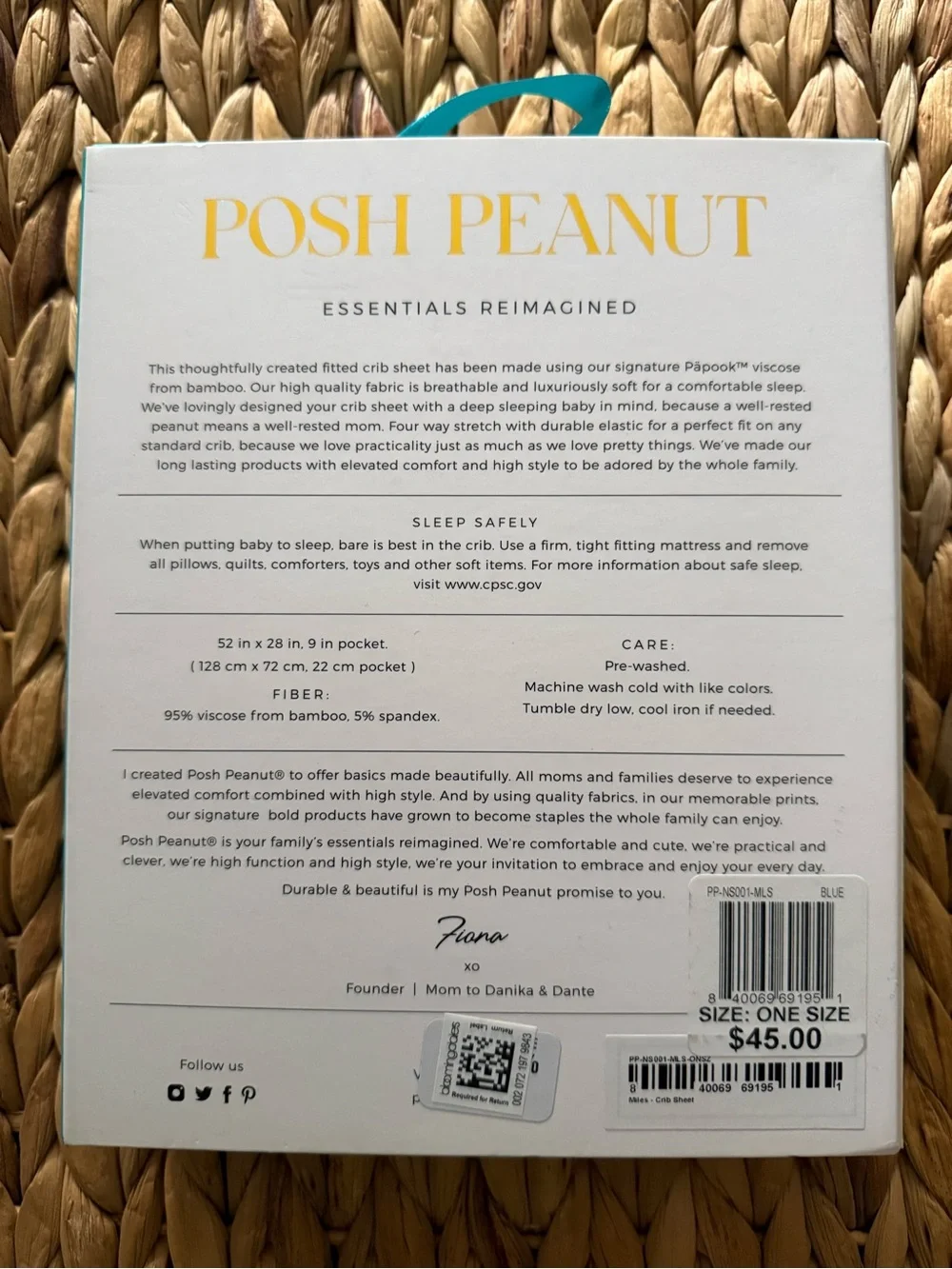 miles long crib sheet | posh peanut